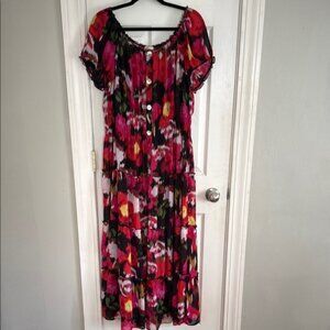 Fig and Flower Multicolor Floral Maxi Dress